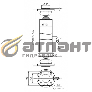 Гидроцилиндр подъема кузова 55111 10тн 3шт (АТЛАНТ Гидравлик)