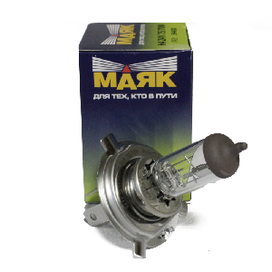 Лампа фарная галогеновая Н4 75-70 МАЯК P43t