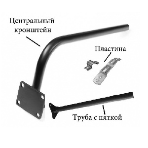 яяКронштейн крыла (из 6-ти) с пластинами
