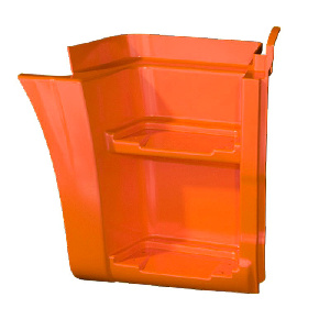 Щиток подножки 65115  (Технотрон) (рейсталинг) (2-х ступ.) оранж. правый