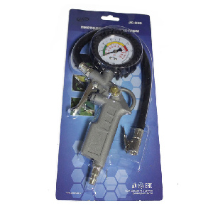 Манометр шинный с шлангом (пистолет)