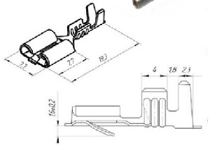 Клемма для проводов гнездовая 505 (мама)