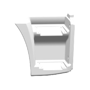 Щиток подножки 65115  (Технотрон) (рейсталинг) (2-х ступ.) белый правый