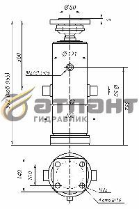 Гидроцилиндр подъема кузова 55102 н/о 8тн 3шт (АТЛАНТ Гидравлик)