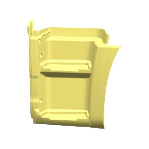 Щиток подножки 5490 (Технотрон) (2-х ступ.) лимонный левый  RAL 1021