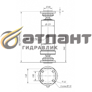 Гидроцилиндр прицепа 7тн 3шт (АТЛАНТ Гидравлик)