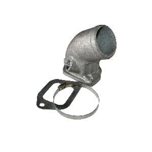 Патрубок помпы 058 на 6520  в сборе (хомут+прокладка)