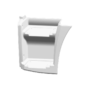 Щиток подножки 65115  (Технотрон) (рейсталинг) (2-х ступ.) белый левый