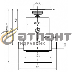 Гидроцилиндр подъема кузова 452802 15тн 6шт 3-х стор. (АТЛАНТ Гидравлик)