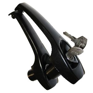 Ручка наружная с замком (ДААЗ) (черная)