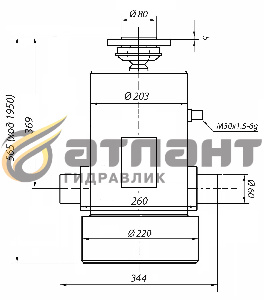 Гидроцилиндр подъема кузова 6520 20тн 6шт 3-х стор. (АТЛАНТ Гидравлик)