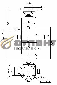 Гидроцилиндр подъема кузова 55102 н/о 8тн 3шт (АТЛАНТ Гидравлик)