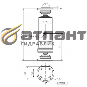 Гидроцилиндр прицепа 8560 10тн 3шт (АТЛАНТ Гидравлик)