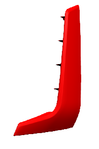 яяОбтекатель боковой передний левый (Технотрон) белый АК-1112