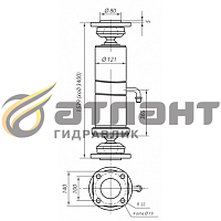 Гидроцилиндр подъема кузова 55111 10тн 3шт (АТЛАНТ Гидравлик)