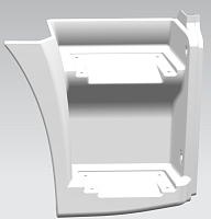 Щиток подножки 65115 (Технотрон) (рейсталинг) (2-х ступ.) белый правый