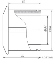 Втулка стабилизатора d54мм (РОСТАР)