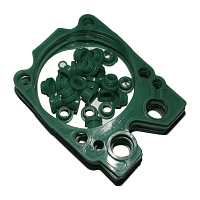 яяРТИ головки блока из 3-х (силикон) зеленый ЕВРО