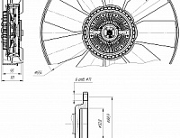 Муфта крыльчатки вентилятора 654 (Технотрон) d-205 дв. 740.30,31 (аналог BW 020002741)
