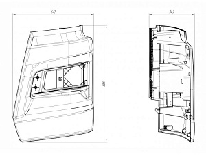 Панель фар 54901 левая  (Технотрон) (белый) Arctic White