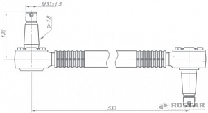 Штанга реактивная (обжимная) (РОСТАР) (палец ЕВРО) 4 болт.