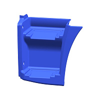 Щиток подножки 65115 (Технотрон) (рейсталинг) (2-х ступ.) синий левый RAL 5010