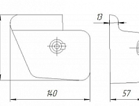 Кожух кронштейна зеркала левый (Технотрон)