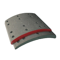 Накладка тормозная прицепа СЗАП (анкер/вал) 12т (комплект 2 шт)