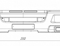 Бампер фар 65115 (рейсталинг) (Технотрон) Оранжевый RAL 2009