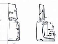Панель обтекателя  5490  (Технотрон) белая левая RAL 9010