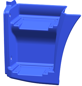 Щиток подножки 65115  (Технотрон) (рейсталинг) (2-х ступ.) синий левый RAL 5010