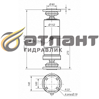Гидроцилиндр прицепа 8560 10тн 3шт (АТЛАНТ Гидравлик)