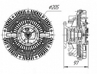 МАЗ Муфта крыльчатки (660) ЯМЗ ЕВРО-3,4 (Технотрон) 7511, 658 (21-159-080)