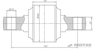 Палец РМШ (двухопорный) (РОСТАР) 6520 серия 631