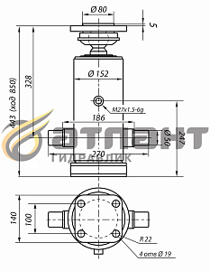 Гидроцилиндр подъема кузова 45143 10тн 4шт (АТЛАНТ Гидравлик)