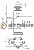Гидроцилиндр подъема кузова 55102 с/о 8тн 3шт (АТЛАНТ Гидравлик)