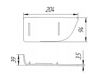 Заглушка буксирной проушины (Технотрон) левая