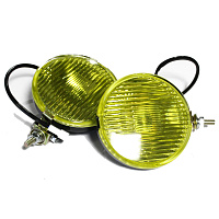 яяФара п/туманная желтая круглая (мет. корпус без крышки) (ОСВАР) (2 шт.)