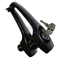 Ручка наружная с замком (ДААЗ) (черная)