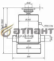 Гидроцилиндр подъема кузова 6520 20тн 6шт 3-х стор. (АТЛАНТ Гидравлик)