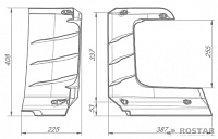 Панель передка ЕВРО левая (рейсталинг) (РОСТАР)