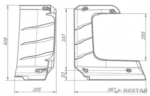 Панель передка ЕВРО левая (рейсталинг) (РОСТАР)
