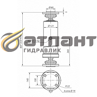 Гидроцилиндр прицепа 7тн 3шт (АТЛАНТ Гидравлик)