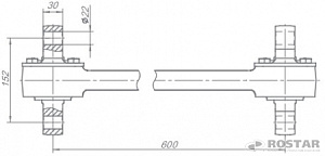 Штанга реактивная 2-х опорная (РОСТАР) на 6520 (632)