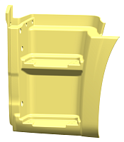 Щиток подножки 5490 (Технотрон) (2-х ступ.) лимонный левый  RAL 1021