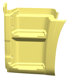 Щиток подножки 5490 (Технотрон) (2-х ступ.) лимонный левый  RAL 1021