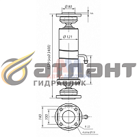 Гидроцилиндр подъема кузова 55111 10тн 3шт (АТЛАНТ Гидравлик)