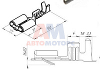 Клемма для проводов гнездовая 505 (мама)