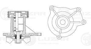Насос водяной ЕВРО-4 (LUZAR) (LWP 07465)
