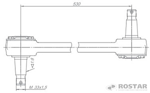 Штанга реактивная ЕВРО (РОСТАР) (кованная)